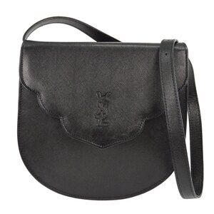 Yves Saint Laurent Black Leather Shoulder Bag XX07261